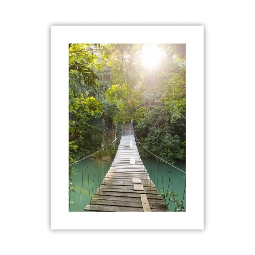 Affiche - Poster - De l'eau azur à la forêt azur - 30x40 cm