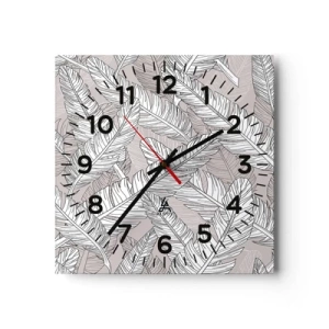 Horloge murale - Pendule murale - Un tourbillon de plumes - 40x40 cm