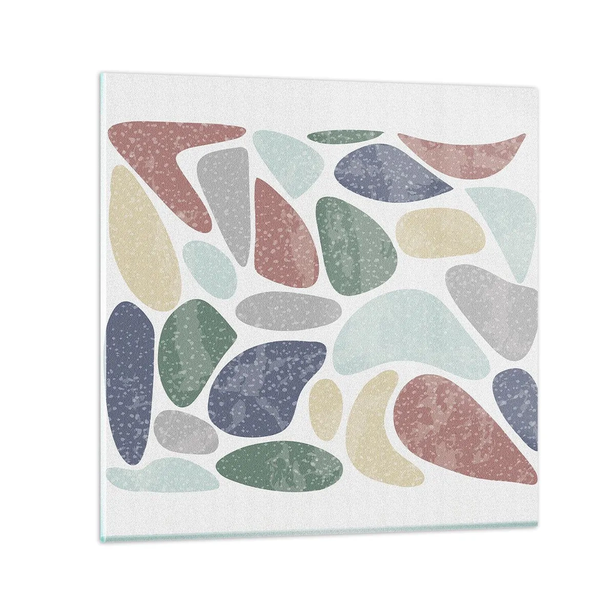 Impression sur verre - Image sur verre - Une mosaïque de couleurs poudrées - 30x30 cm