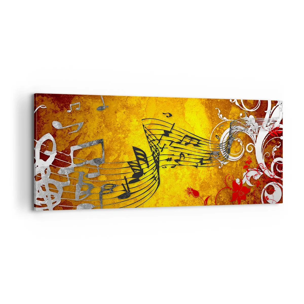 Impression sur toile - Image sur toile - Que la musique coule - 100x40 cm