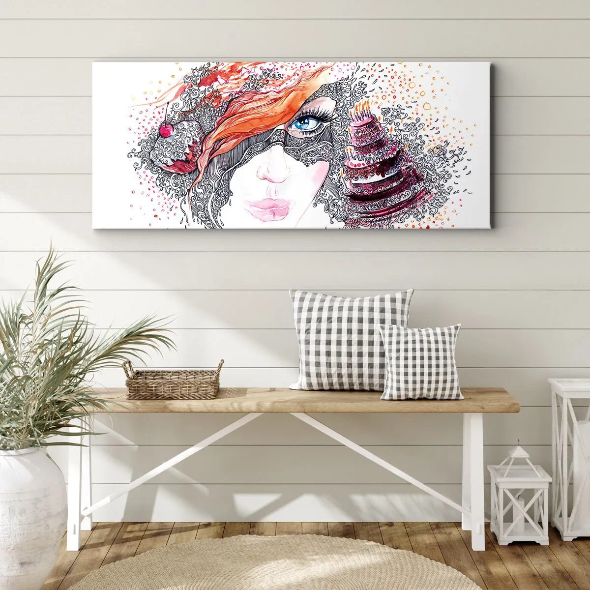 Impression sur toile - Image sur toile - Avec elle, c'est tous les jours la fête - 90x30 cm