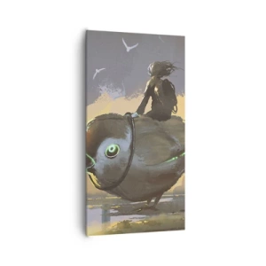 Impression sur toile - Image sur toile - Un arrêt sur un voyage fantastique - 65x120 cm