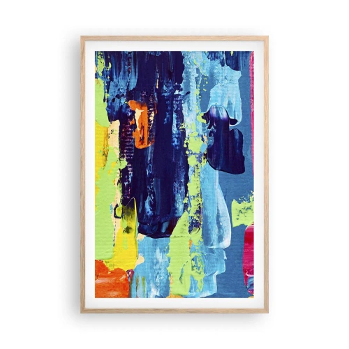 Affiche dans un chêne clair - Poster - La vie est belle! - 61x91 cm