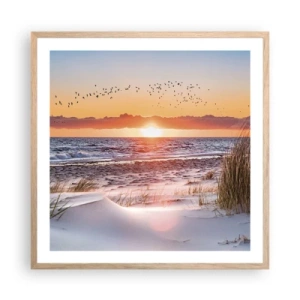 Affiche dans un chêne clair - Poster - Paysage horizontal - 60x60 cm