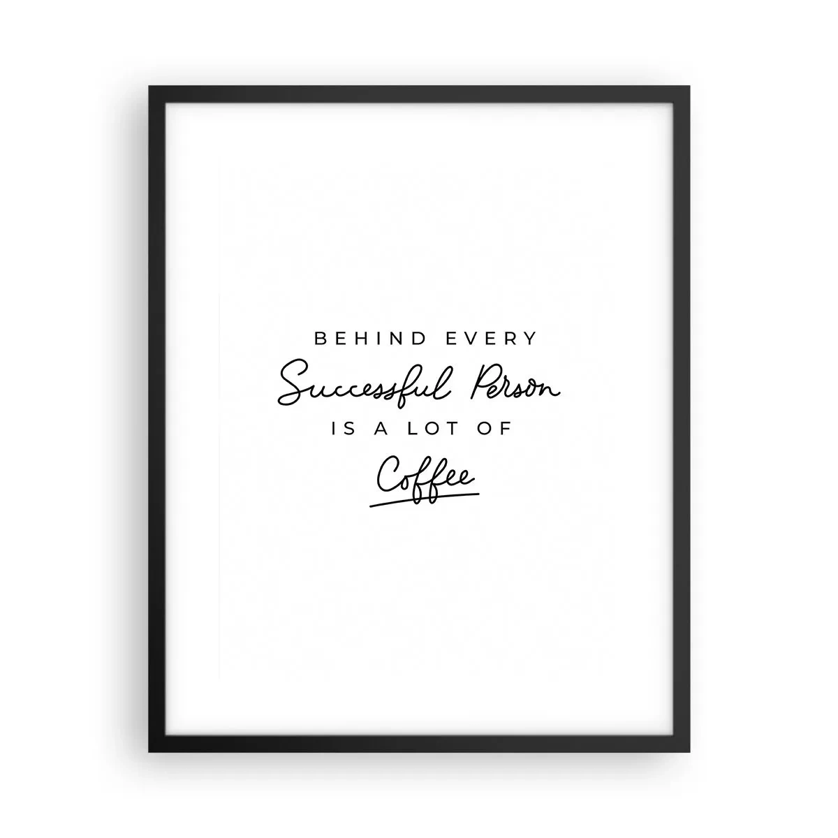 Affiche dans un cadre noir - Poster - Secret du succès - 40x50 cm