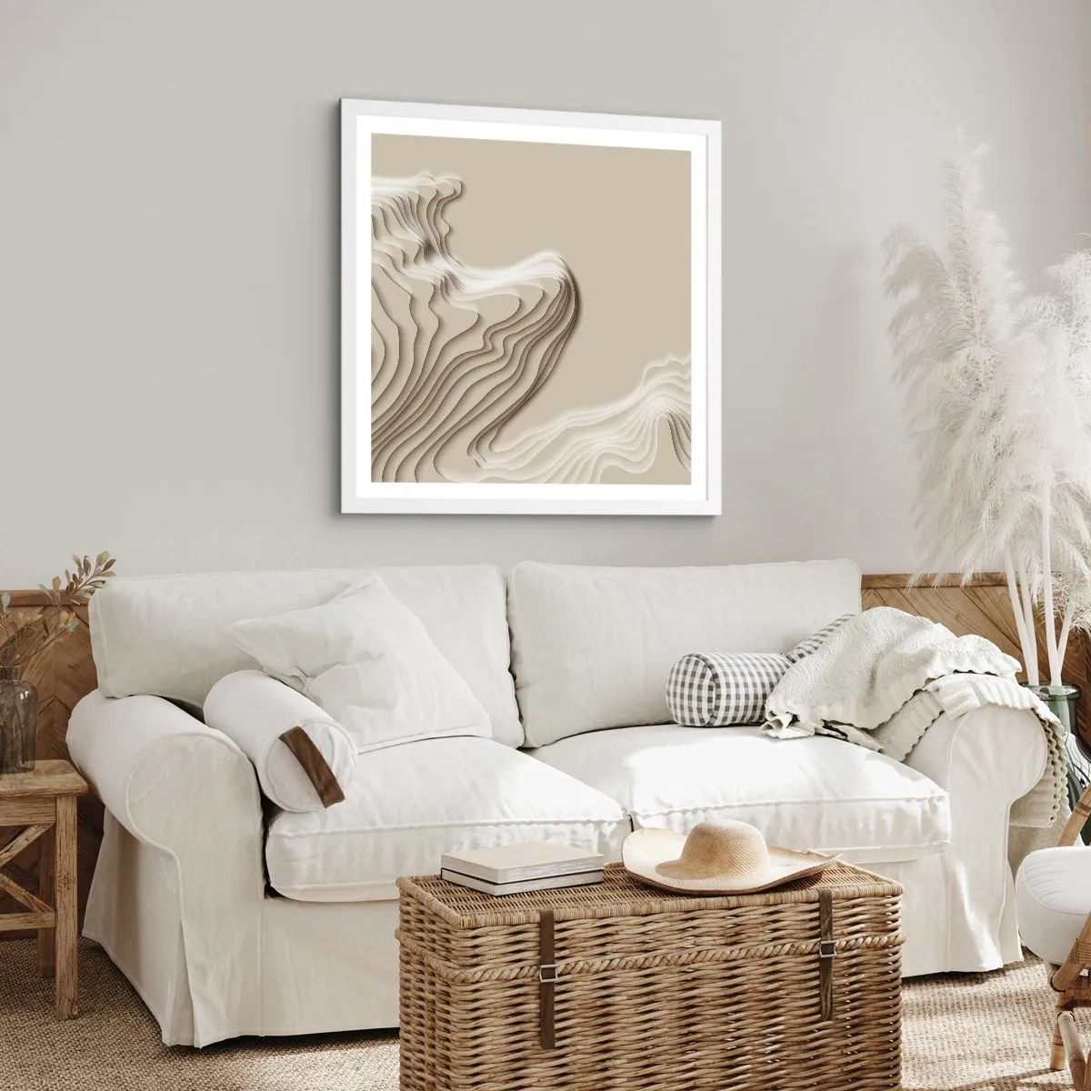 Affiche dans un cadre blanc - Poster - Topographie artistique - 50x50 cm