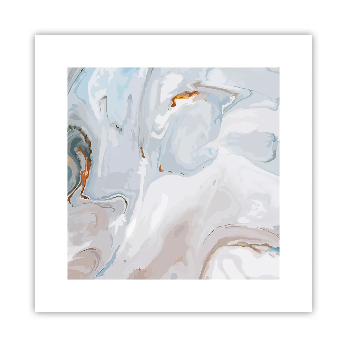 Affiche - Poster - Blanc surélevé - 30x30 cm