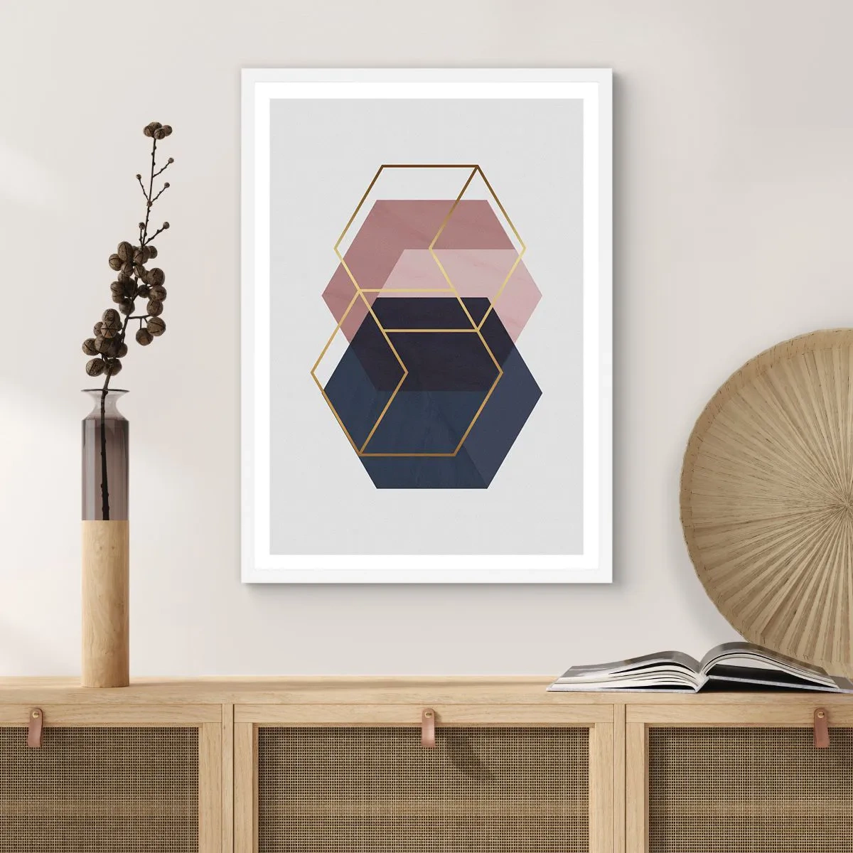 Affiche dans un cadre blanc - Poster - Le pouvoir de la simplicité - 40x50 cm