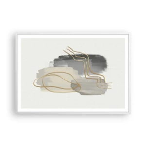 Affiche dans un cadre blanc - Poster - Durée et mouvement - 100x70 cm