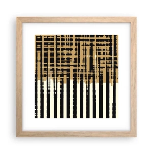 Affiche dans un chêne clair - Poster - Abstraction architecturale - 30x30 cm