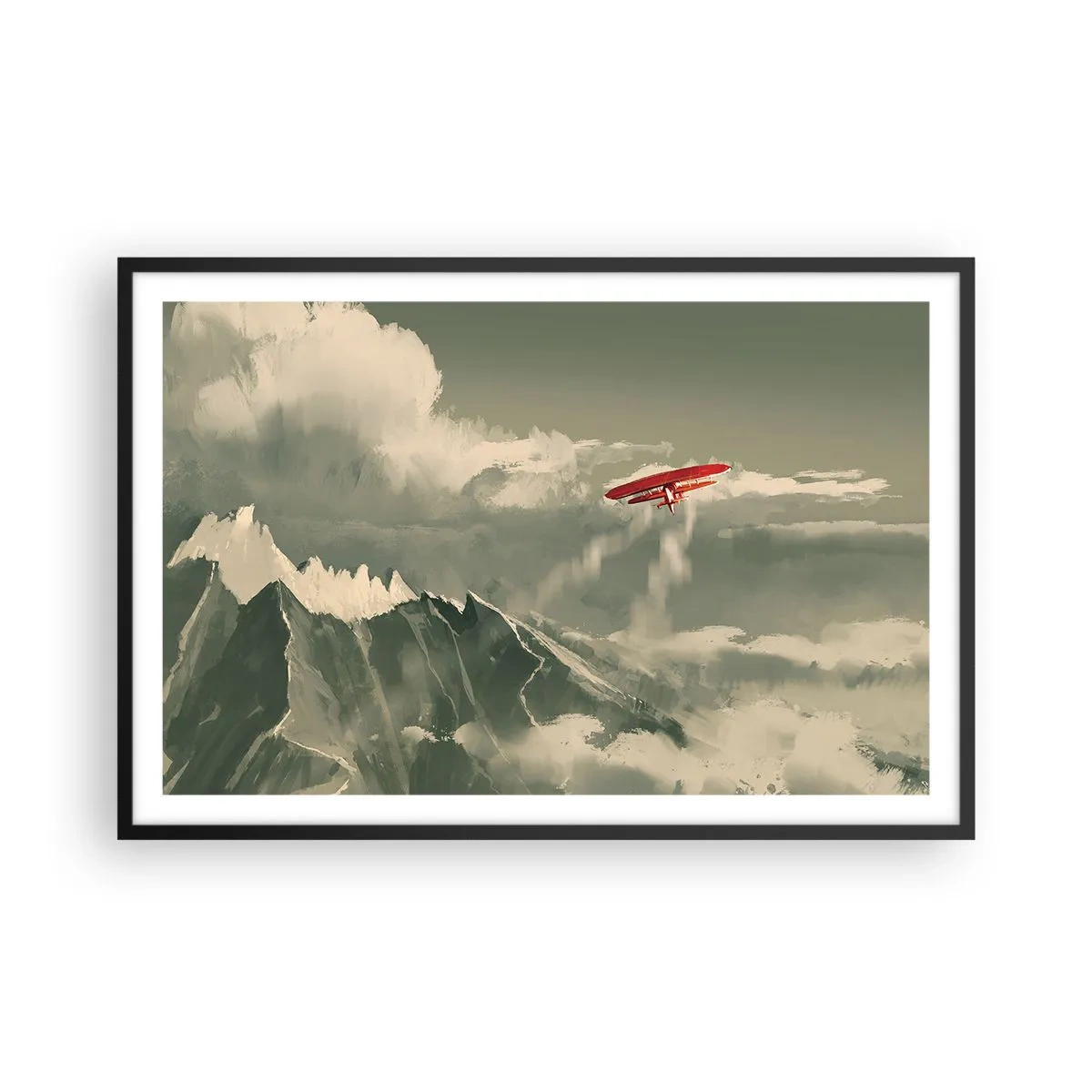 Affiche dans un cadre noir - Poster - Pionnier intrépide - 91x61 cm