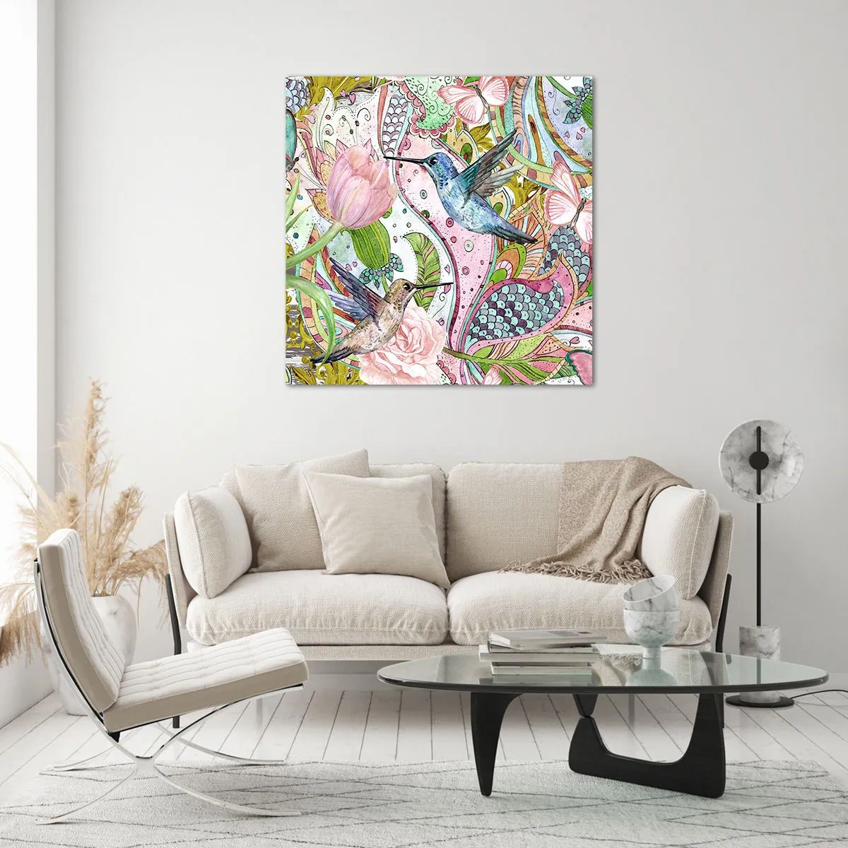 Impression sur verre - Image sur verre - Empêtré dans les vignes - 40x40 cm