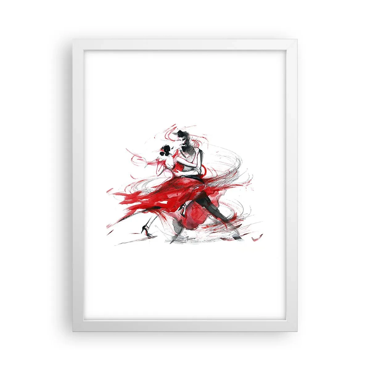Affiche dans un cadre blanc - Poster - Tango - le rythme de la passion - 30x40 cm