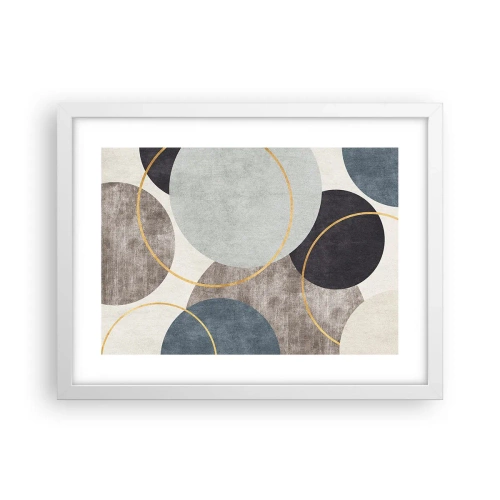 Affiche dans un cadre blanc - Poster - Cercles sur cercles - 40x30 cm