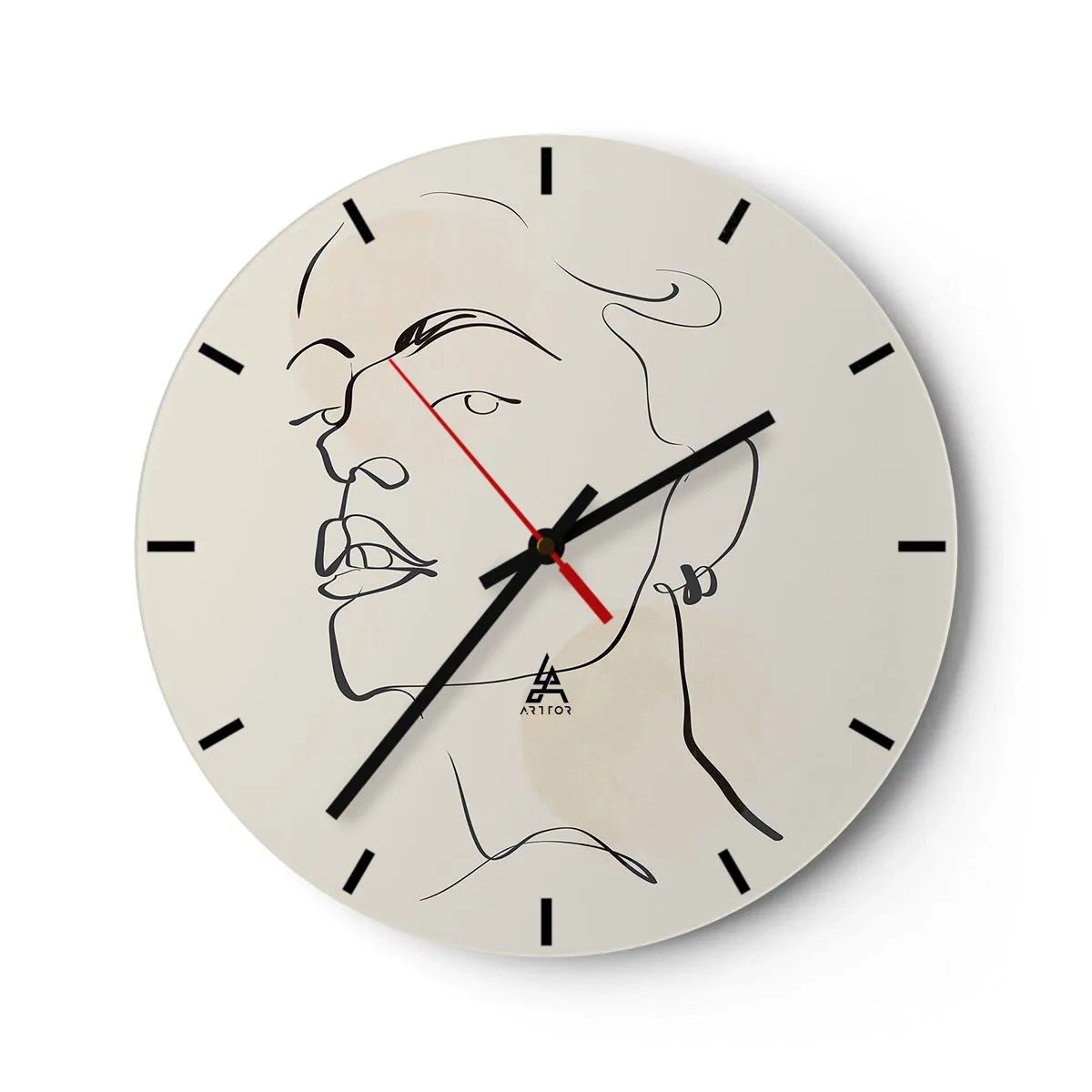 Horloge murale - Pendule murale - Regard fier - 40x40 cm