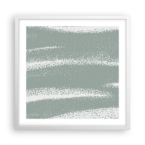 Affiche dans un cadre blanc - Poster - Abstraction dans un climat hivernal - 50x50 cm