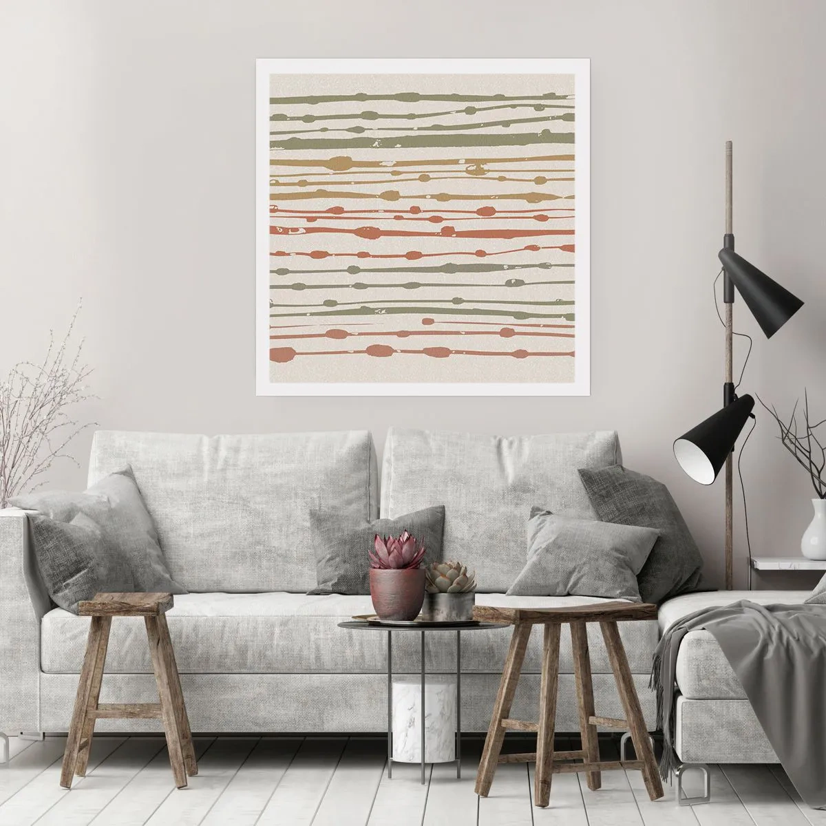 Affiche - Poster - Notation musicale des couleurs - 50x50 cm