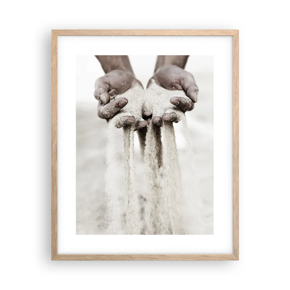Affiche dans un chêne clair - Poster - Avec ces mains… - 40x50 cm