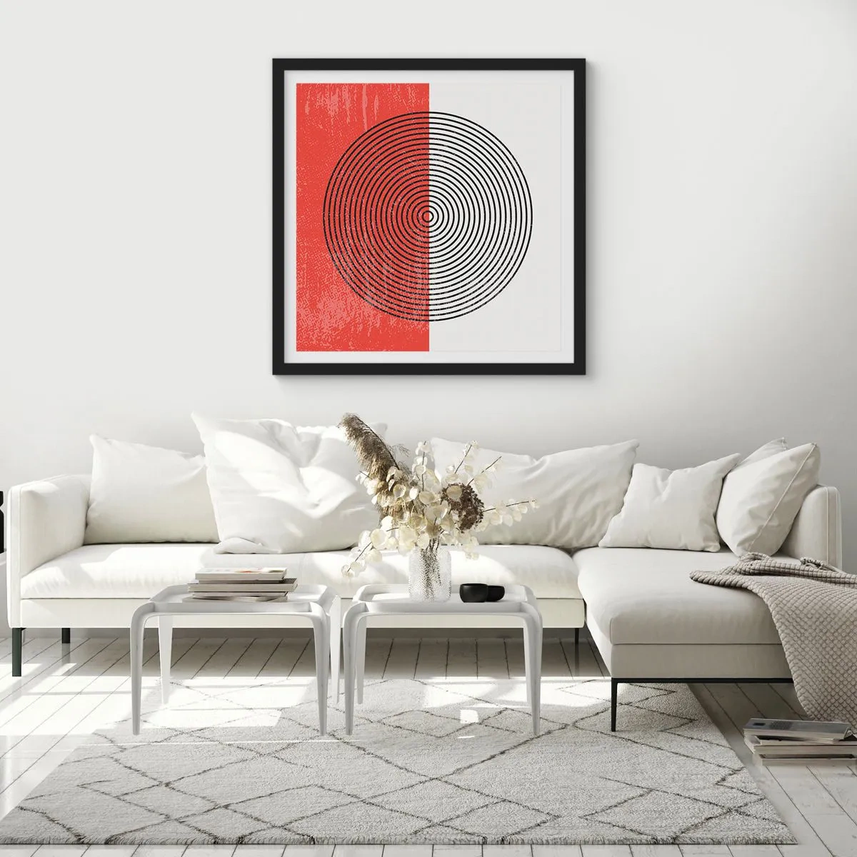 Affiche dans un cadre noir - Poster - Dans le mille - 60x60 cm