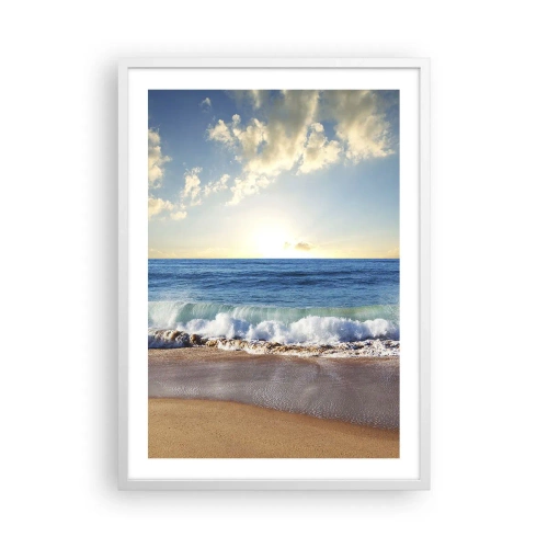 Affiche dans un cadre blanc - Poster - Mouvement et immobilité à la fois - 50x70 cm