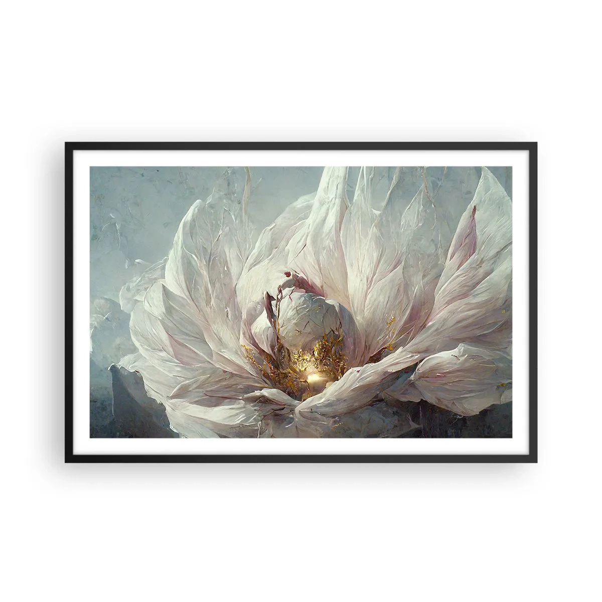 Affiche dans un cadre noir - Poster - Il fleurit une fois tous les cent ans - 91x61 cm