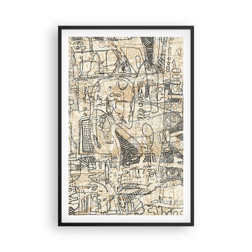 Affiche dans un cadre noir - Poster - Il attend d'être décodé - 61x91 cm