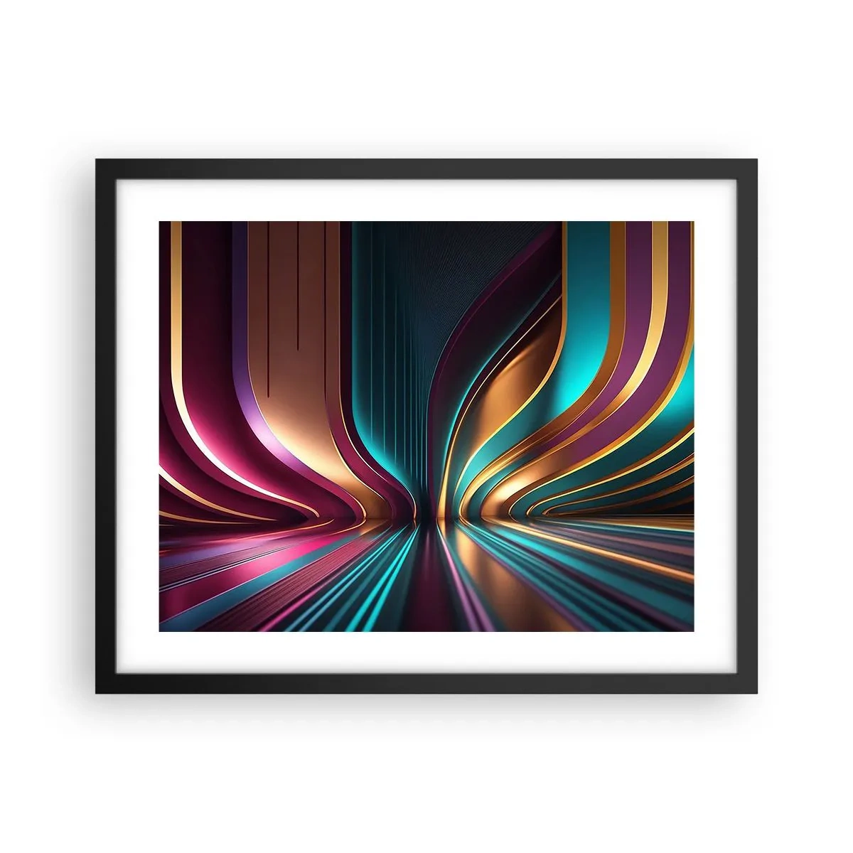 Affiche dans un cadre noir - Poster - Architektura światła - 50x40 cm