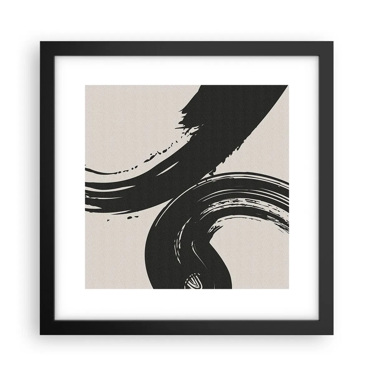 Affiche dans un cadre noir - Poster - Balayage circulaire - 30x30 cm