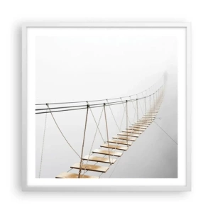 Affiche dans un cadre blanc - Poster - Où cela va-t-il te mener? - 60x60 cm