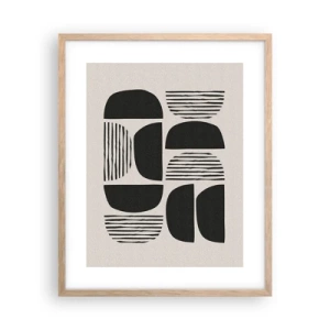 Affiche dans un chêne clair - Poster - Offres sans enthousiasme - 40x50 cm