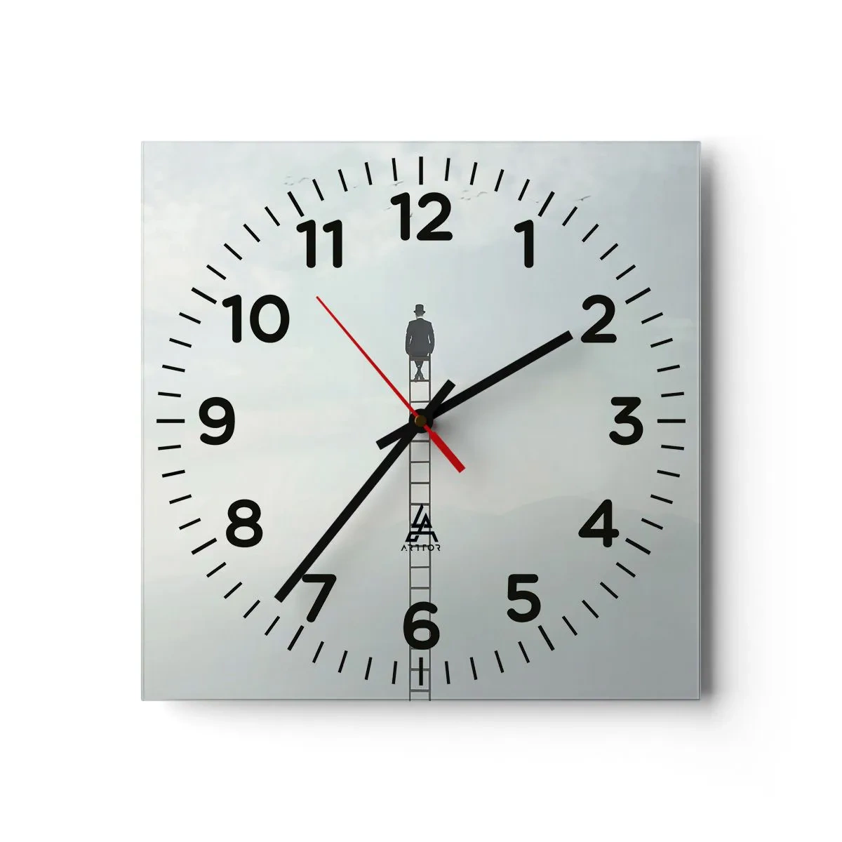 Horloge murale - Pendule murale - Se soulever au-dessus - 40x40 cm