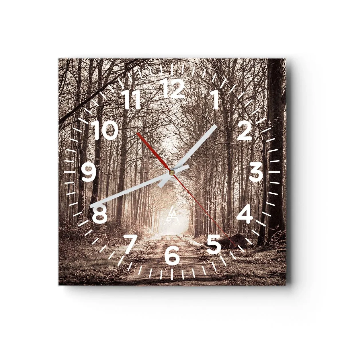 Horloge murale - Pendule murale - Cathédrale de la forêt - 30x30 cm