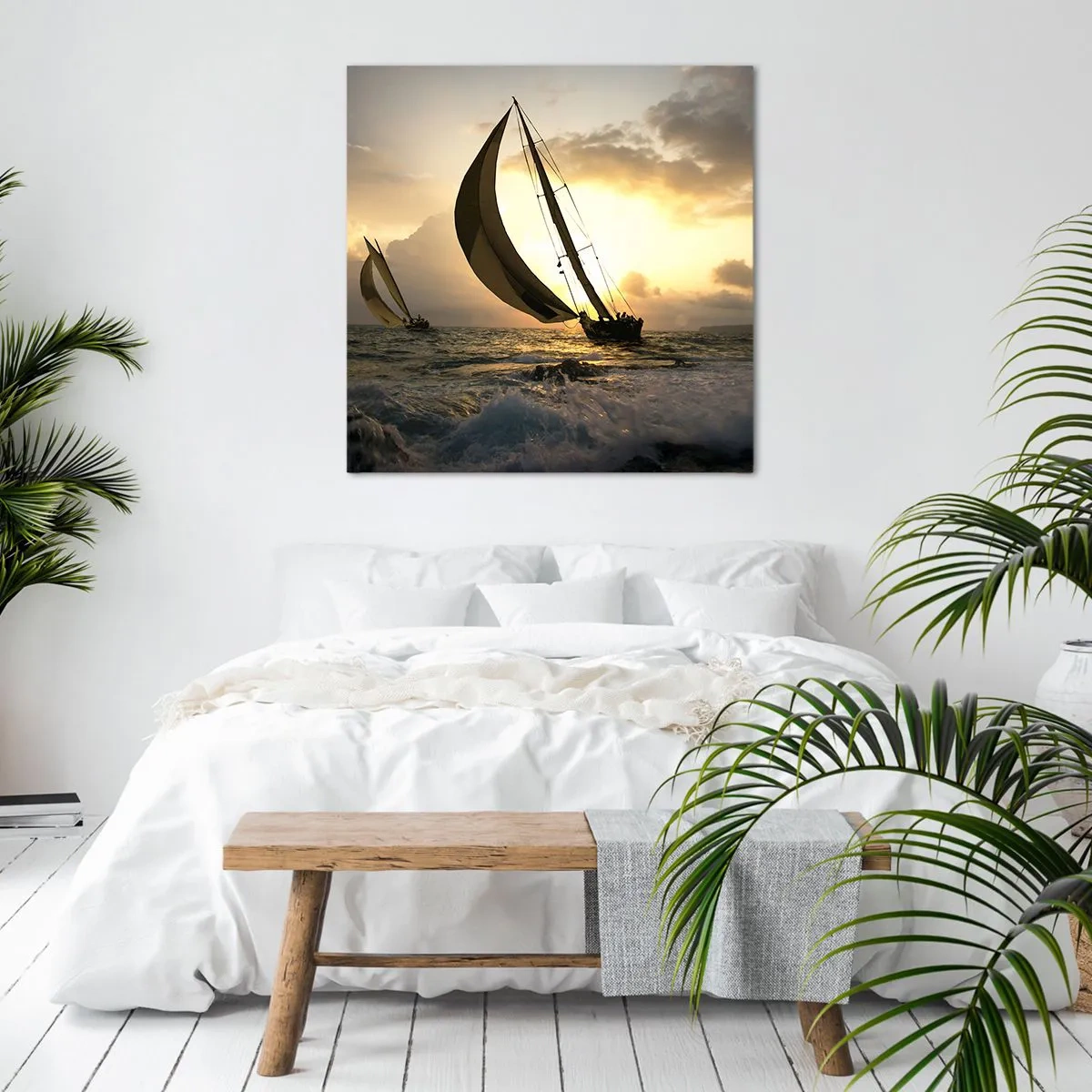 Impression sur toile - Image sur toile - Avec le vent et contre le vent - 30x30 cm