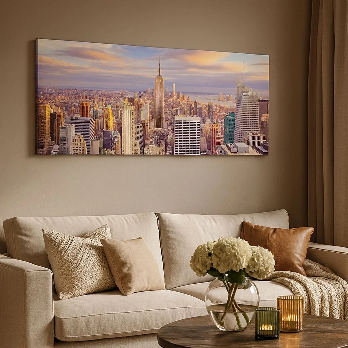 Impression sur toile - Image sur toile - Atteindre les nuages eux-mêmes - 100x40 cm