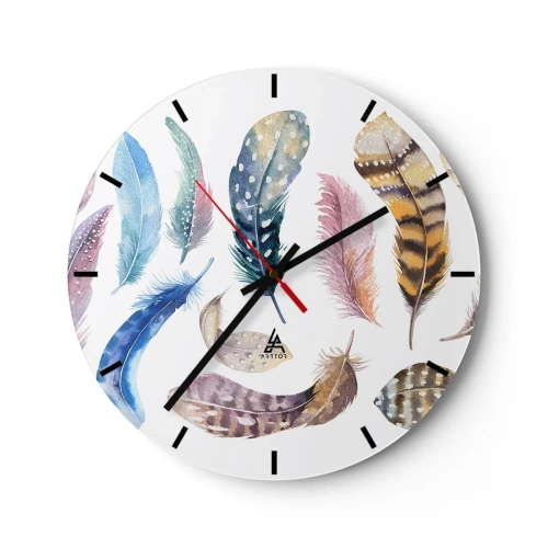 Horloge murale - Pendule murale - Léger, bariolé et multicolore - 40x40 cm