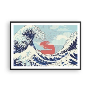 Affiche dans un cadre noir - Poster - D'une inspiration japonnaise - 91x61 cm