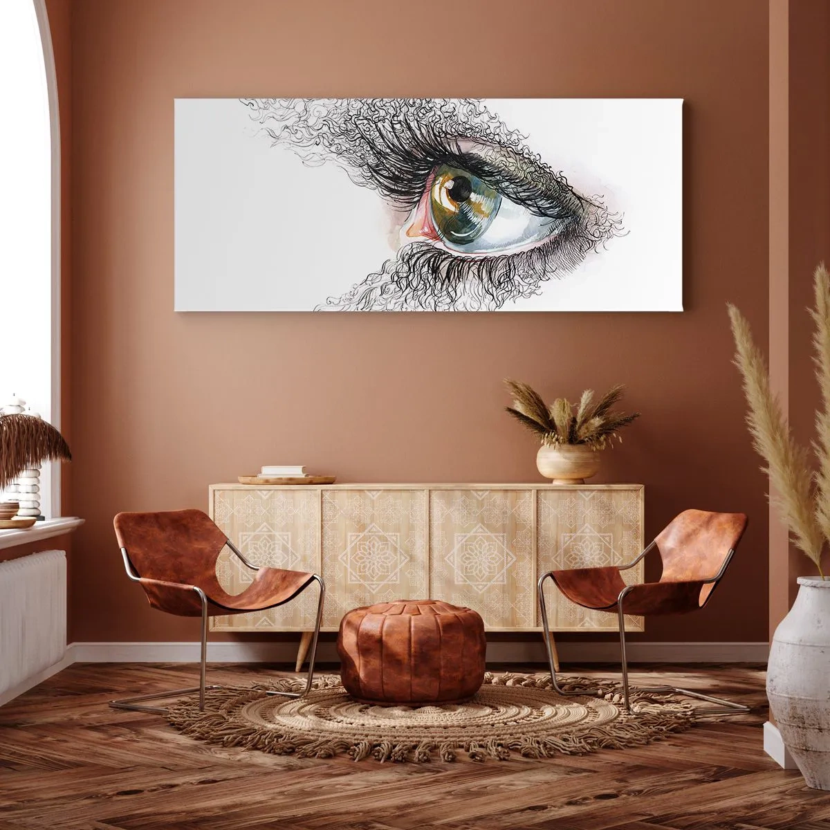 Impression sur toile - Image sur toile - Regarde droit dans l'âme - 100x40 cm