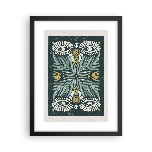 Affiche dans un cadre noir - Poster - Comme une découpe folklorique - 30x40 cm