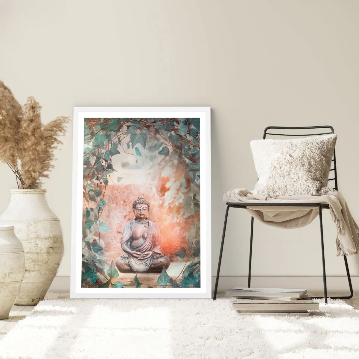 Affiche dans un cadre blanc - Poster - Harmonie joyeuse - 70x100 cm