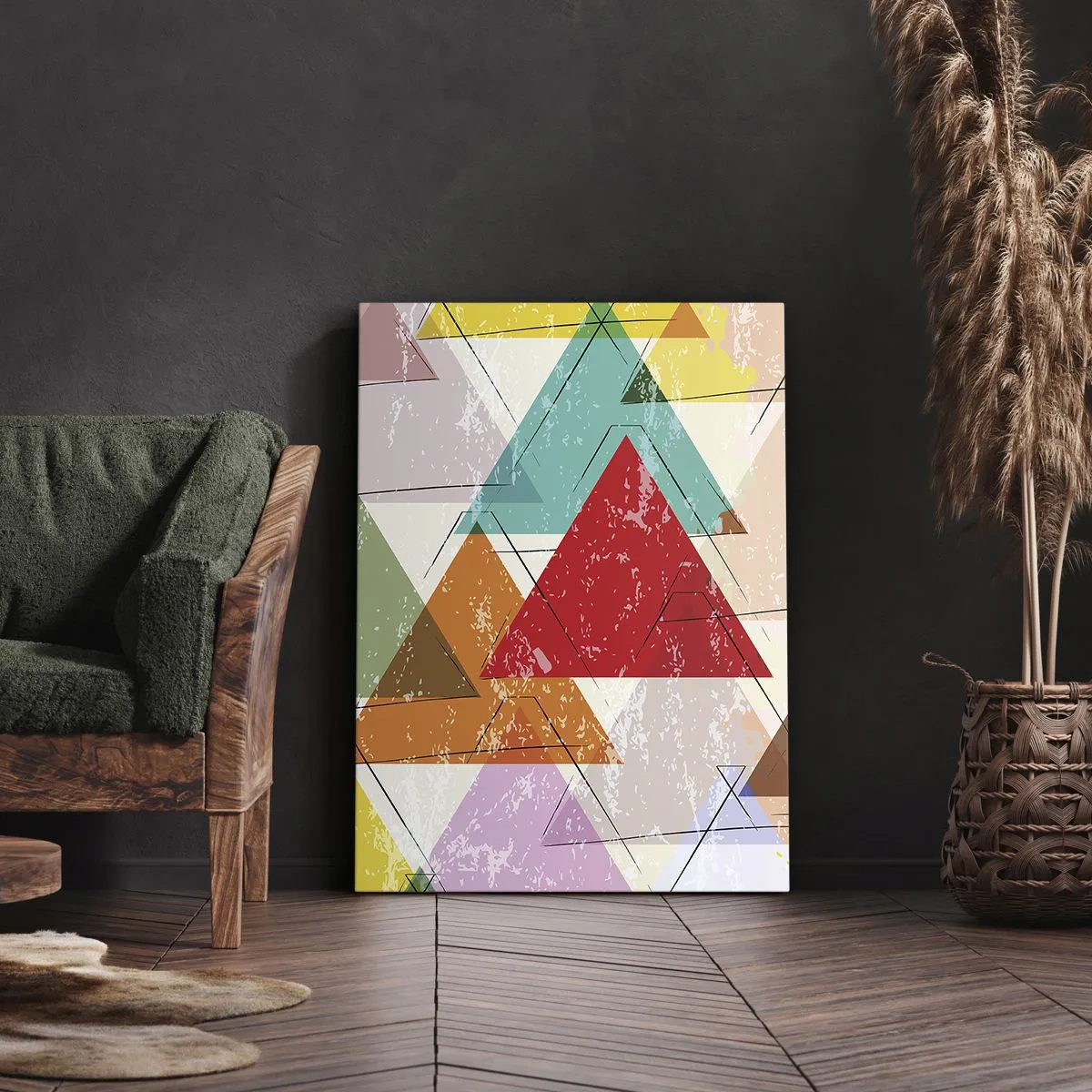 Impression sur toile - Image sur toile - Trois par trois - 55x100 cm