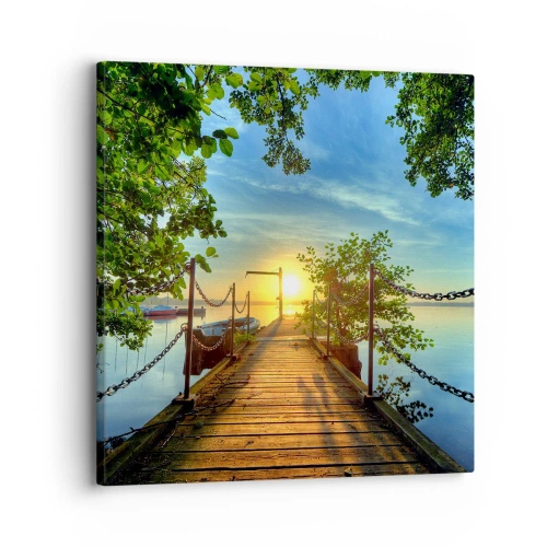 Impression sur toile - Image sur toile - L'ouest au-dessus de l'eau - 30x30 cm