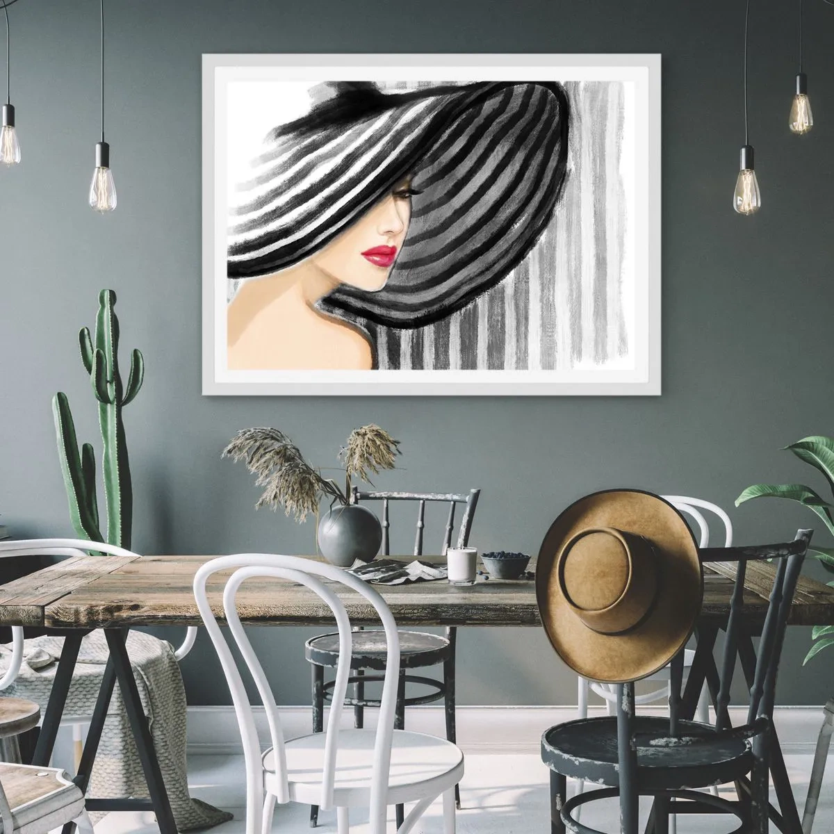 Affiche dans un cadre blanc - Poster - Où te chercher ? - 40x30 cm