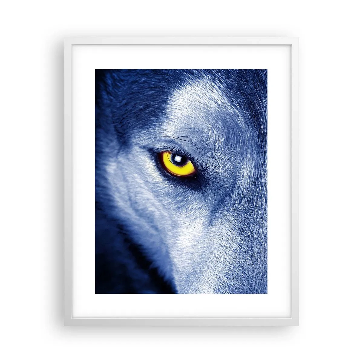 Affiche dans un cadre blanc - Poster - Regars hypnotique - 40x50 cm