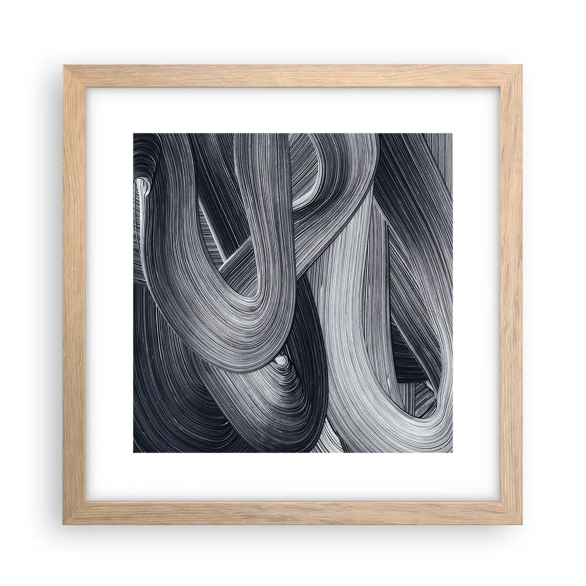 Affiche dans un chêne clair - Poster - La fluidité de la réalité - 30x30 cm