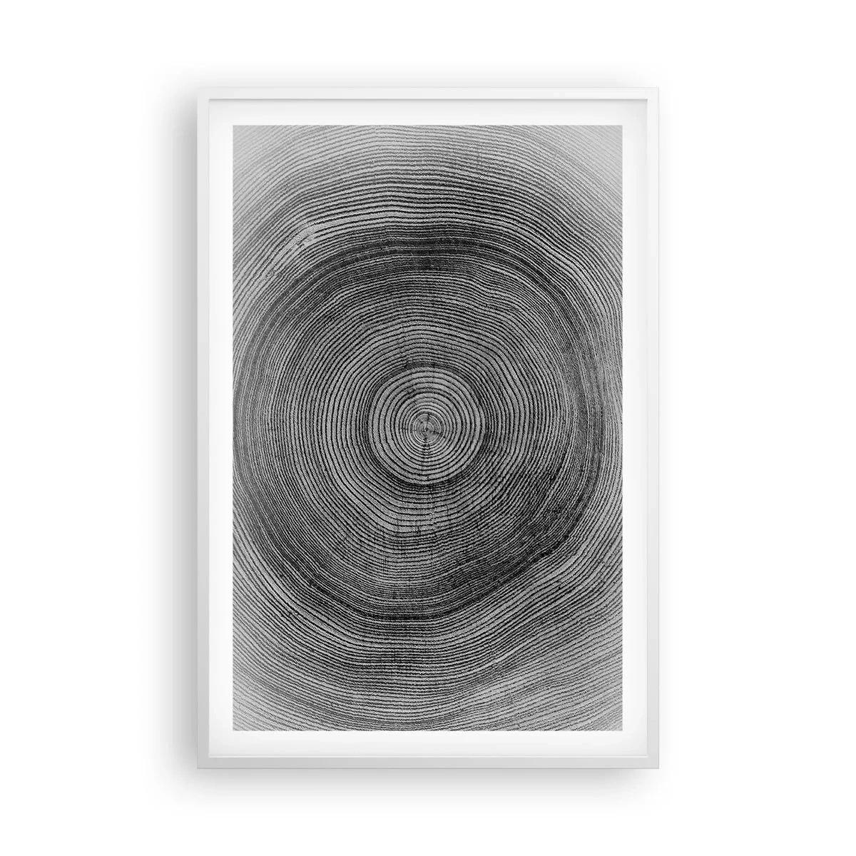 Affiche dans un cadre blanc - Poster - Signe du temps - 61x91 cm