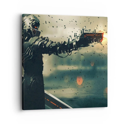 Impression sur toile - Image sur toile - L'arme fatale - Votre propre Terminator - 40x40 cm