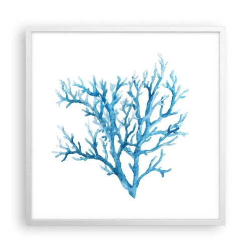 Affiche dans un cadre blanc - Poster - Filigrane nautique - 60x60 cm