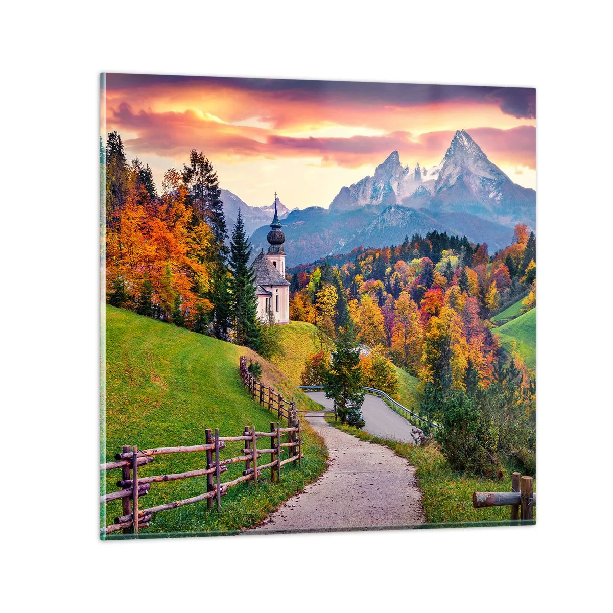 Impression sur verre - Image sur verre - Paysage comme peind - 60x60 cm