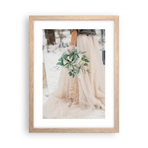 Affiche dans un chêne clair - Poster - Et il vécurent longtemps et heureux - 30x40 cm