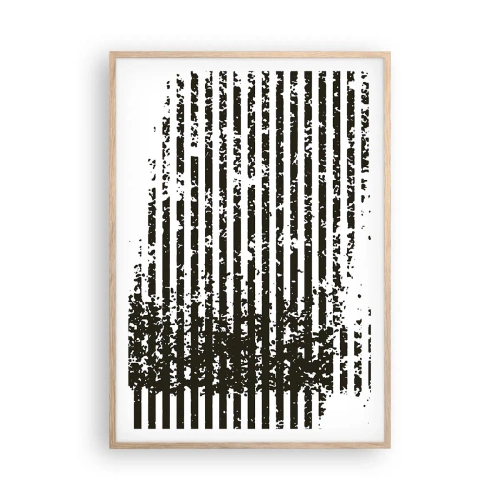 Affiche dans un chêne clair - Poster - Rythme et bruissement - 70x100 cm